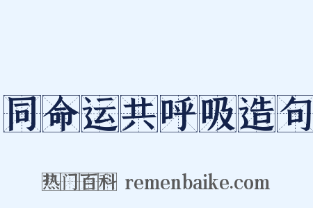 同命运共呼吸造句是什么意思的图片